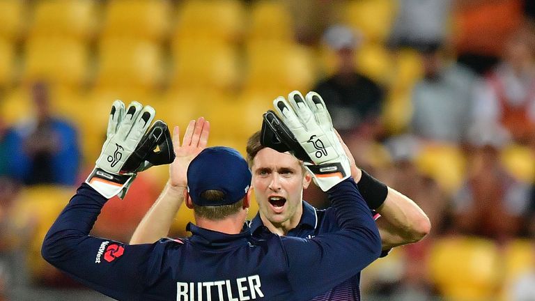 Chris Woakes and Jos Buttler, England