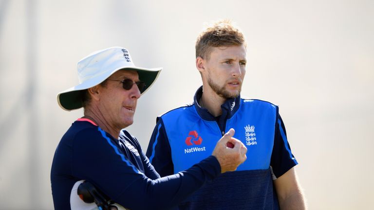 England coach Trevor Bayliss and captain Joe Root