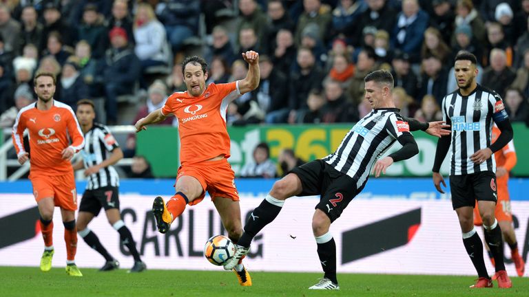  during the The Emirates FA Cup Third Round match between Newcastle United and Luton Town at St James' Park on January 6, 2018 in Newcastle upon Tyne, England.