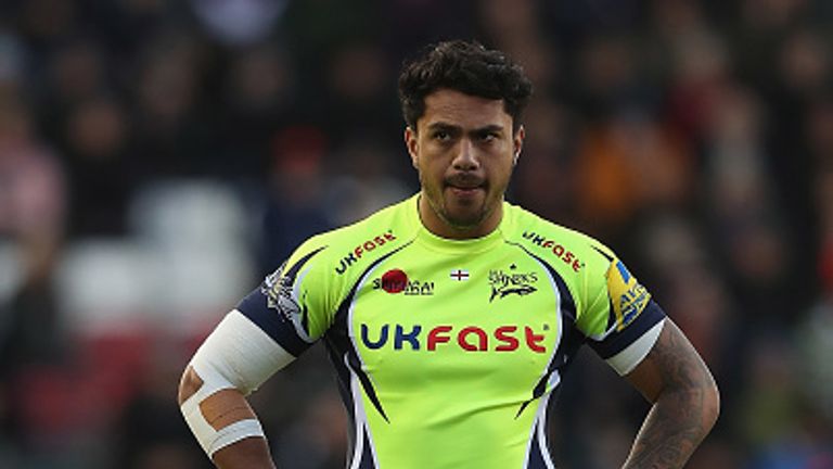 Danny Solomona who scored three tries in Sale's away victory over Gloucester
