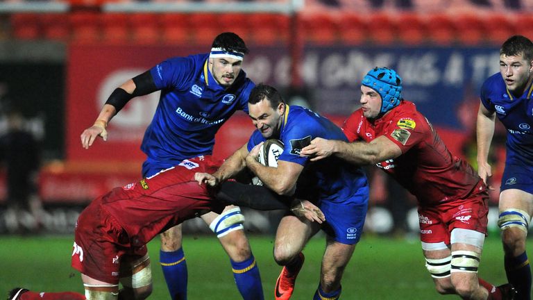 Dave Kearney on the attack  in Leinster's drawn match against Scarlets