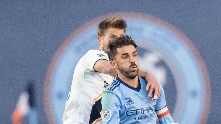 New York City's David Villa scored in a milestone match 