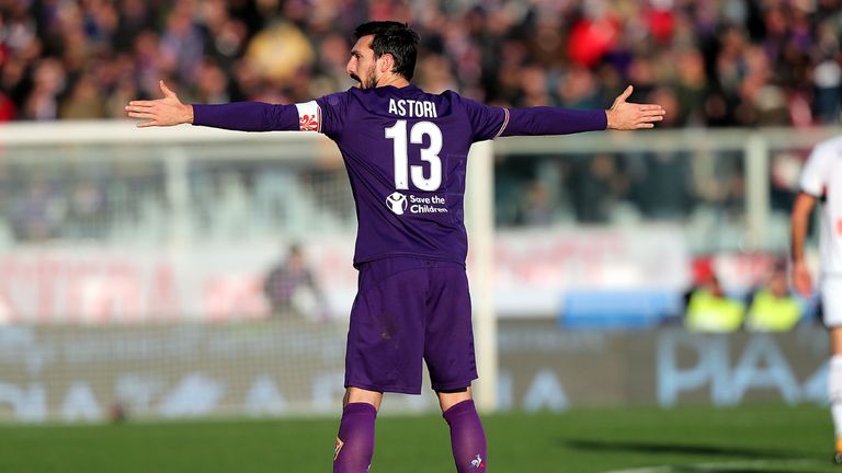 Fiorentina have retired the No 13 shirt formerly worn by captain Davide Astori