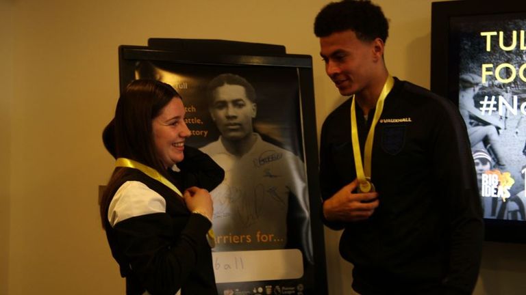 Dele Alli commemorating 100 years since the death of Walter Tull