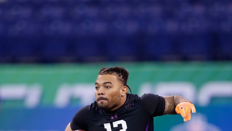 Derrius Guice at the NFL Scouting Combine