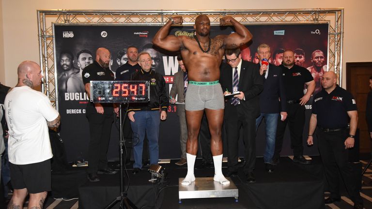 Dillian Whyte v Lucas Browne Weigh-In.The Courthouse Hotel, Shoreditch..Pic: Christopher Dean / Scantech Media Ltd / Matchroom.07930 364436.chris@scantechmedia.com.www.scantechmedia.com.