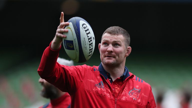 Munster's Donnacha Ryan during the Captain's Run at the Aviva Stadium, Dublin.