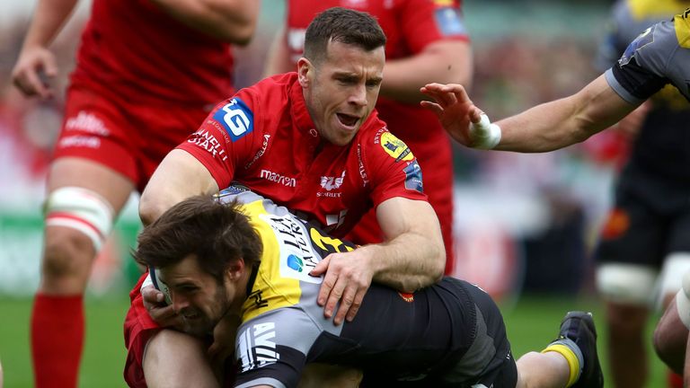 Gareth Davies and the Scarlets overcame La Rochelle to make it to the final four on Friday