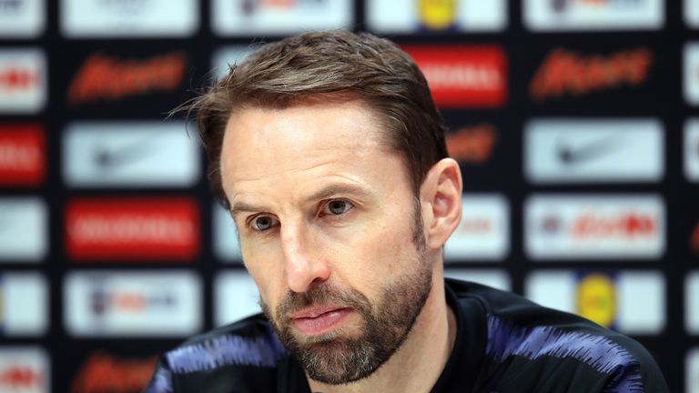 England Manager Gareth Southgate during a press conference at Enfield Training Ground