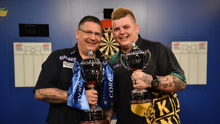 Coral UK Open 2018 Final.Butlins Minehead .Gary Anderson v Corey Cadby.Pic: Christopher Dean / Scantech Media Ltd /  for the PDC.07930 364436.chris@scantechmedia.com.www.scantechmedia.com.