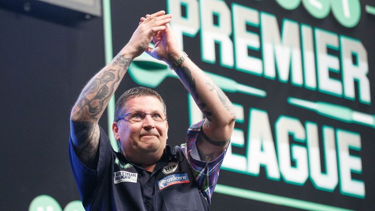 The Unibet Premier League at The SSE Hydro in Glasgow from the game between Gary Anderson and Simon Whitlock