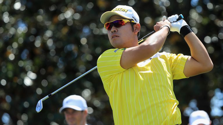 Hideki Matsuyama of Japan tees off during the second round at the Arnold Palmer Invitational Presented By MasterCard at Bay Hill Club and Lodge on March 16, 2018 in Orlando, Florida.  (Photo by Sam Greenwood/Getty Images)