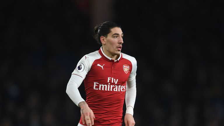 Hector Bellerin during the Premier League match between Arsenal and Everton at Emirates Stadium on February 3, 2018
