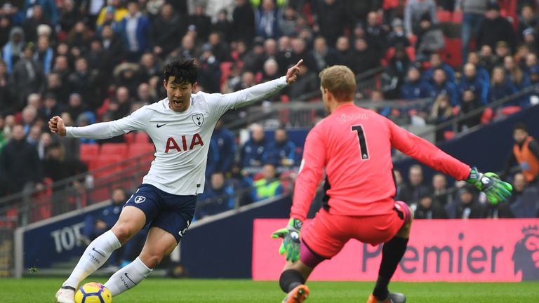 Heung-Min Son beats Jonas Loessl to put Tottenham Hotspur 1-0 up