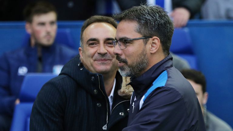 during the Sky Bet Championship play off semi final, second leg match between Sheffield Wednesday and Huddersfield Town at Hillsborough Stadium on May 17, 2017 in Sheffield, England.