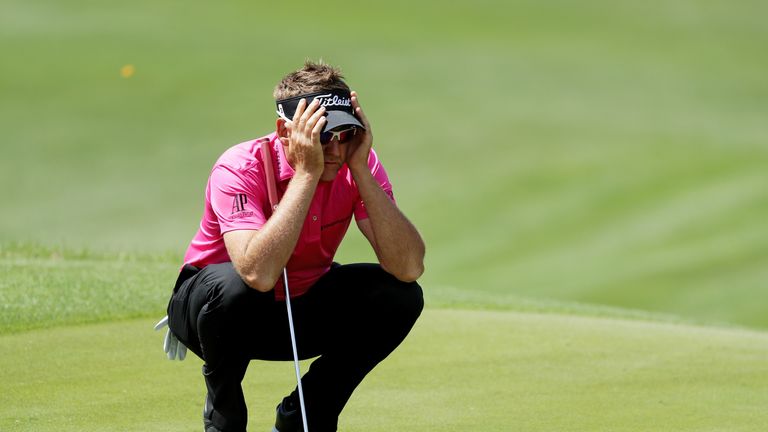 Ian Poulter during the first round of the World Golf Championships-Dell Match Play at Austin Country Club on March 21, 2018 in Austin, Texas.