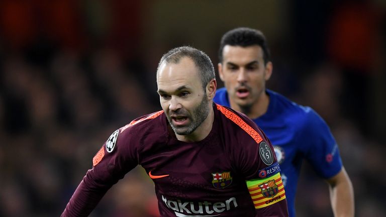 Andres Iniesta injured his hamstring against Atletico Madrid