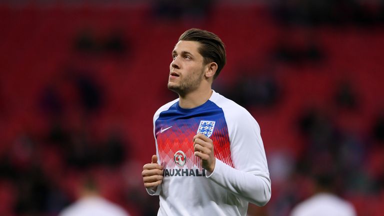 James Tarkowski during the International friendly between England and Italy at Wembley Stadium on March 27, 2018 in London, England.