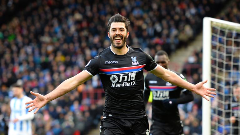 James Tomkins scored Crystal Palace's first goal against Huddersfield 