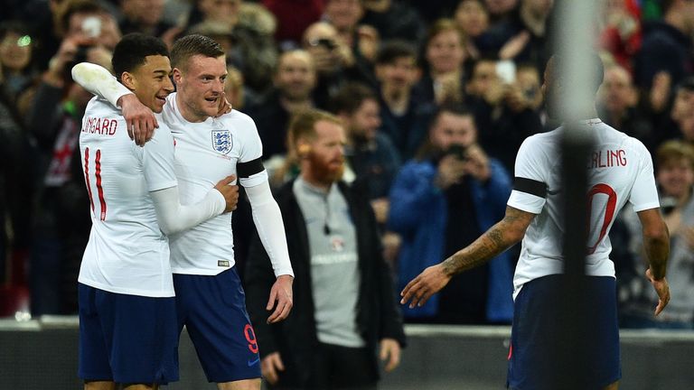 Jamie Vardy and Jesse Lingard combined for England's opening goal against Italy