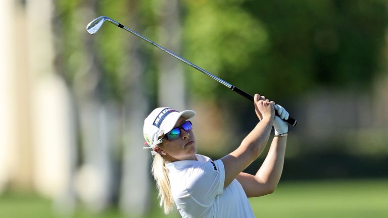 during the second round of the 2018 ANA Inspiration on the Dinah Shore Tournament Course at Mission Hills Country Club on March 30, 2018 in Rancho Mirage, California.