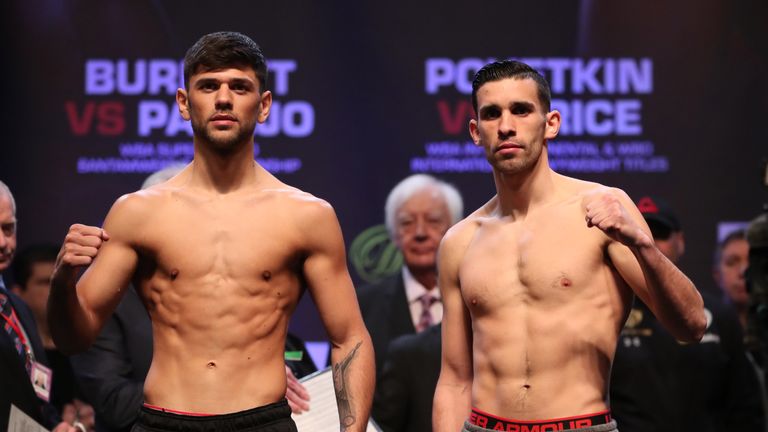 JOSHUA -PARKER PROMOTION.WEIGH IN.MOTOR POINT ARENA,.CARDIFF,WALES.PIC LAWRENCE LUSTIG.JOE CORDINA  AND  HAKIM BEN ALI WEIGH IN AHEAD OF THEIR FIGHT ON  EDDIE HEARNS MATCHROOM PROMOTION AT THE PRINCIPALITY STADIUM, CARDIFF ON SATURDAY(MARCH 31ST) 