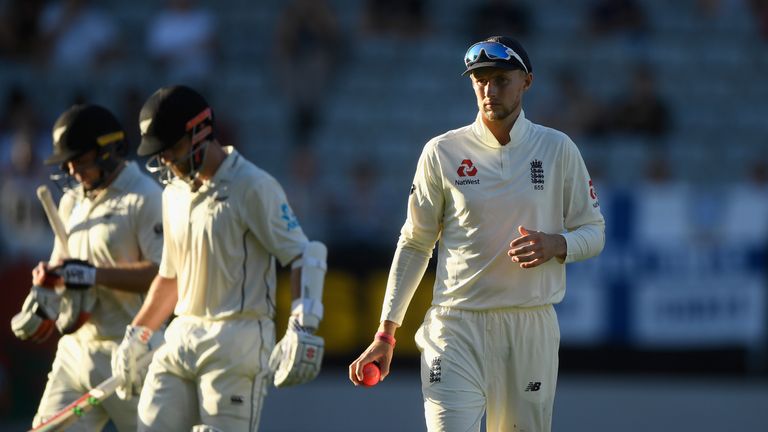 during the First Test Match between the New Zealand Black Caps and England at Eden Park on March 22, 2018 in Auckland, New Zealand.