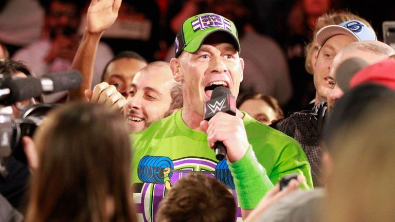 John Cena went into the crowd to emphasise his point that he has been sidelined at WrestleMania
