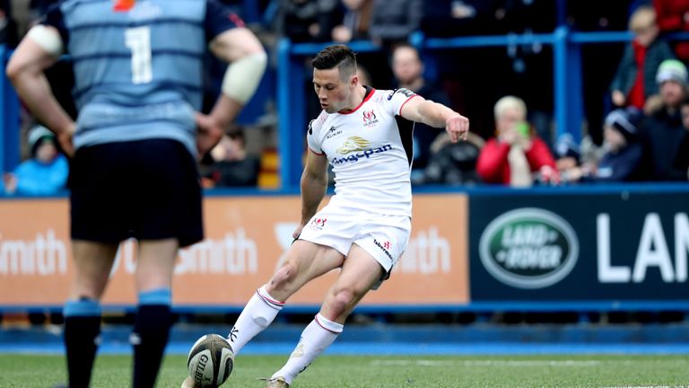 John Cooney kicked 12 of Ulster's points at Cardiff Arms Park