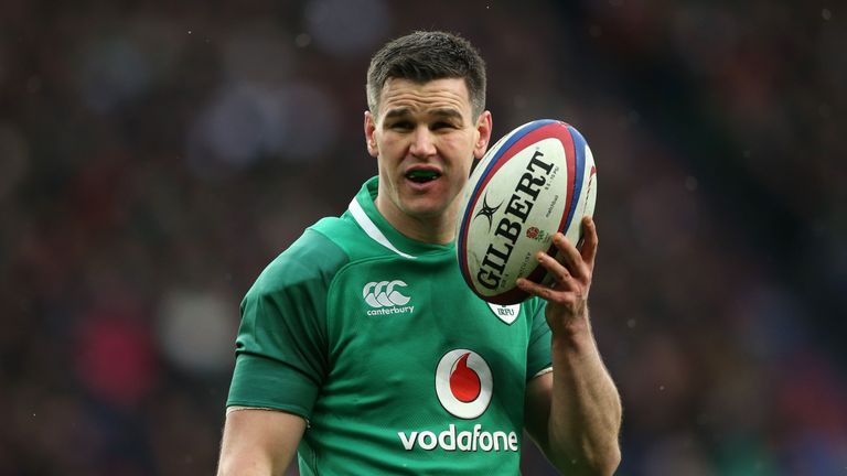 Ireland's Johnny Sexton during the NatWest Six Nations match against England at Twickenham Stadium on March 17, 2018