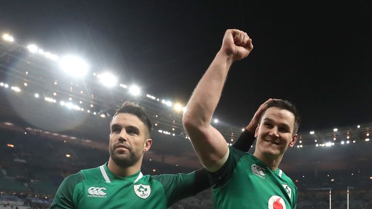 Ireland's Johnny Sexton (right) with  Conor Murray 