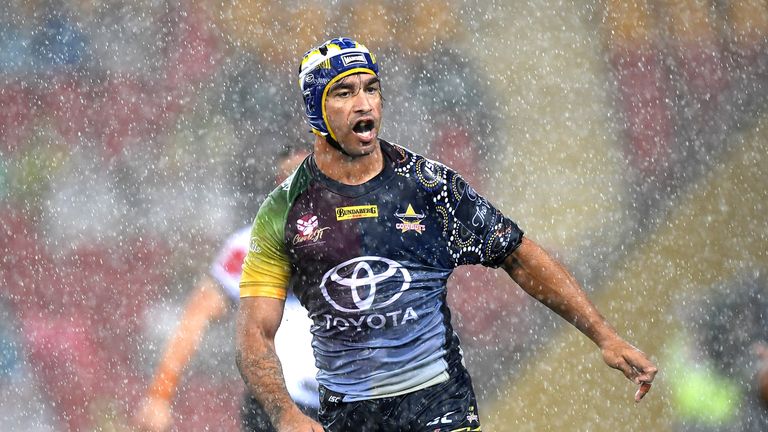 Jonathan Thurston in action for the Cowboys