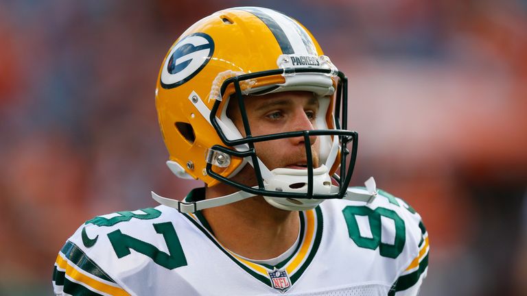 DENVER, CO - AUGUST 26:  Wide receiver Jordy Nelson #87 of the Green Bay Packers warms up before a Preseason game against the Denver Broncos at Sports Authority Field at Mile High on August 26, 2017 in Denver, Colorado. (Photo by Justin Edmonds/Getty Images)