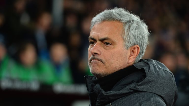 Jose Mourinho during the Premier League match between Crystal Palace and Manchester United