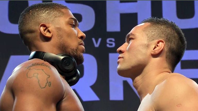 Joshua and Parker went face-to-face for the final time before their fight
