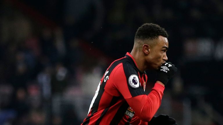 Junior Stanislas celebrates scoring the winner for Bournemouth
