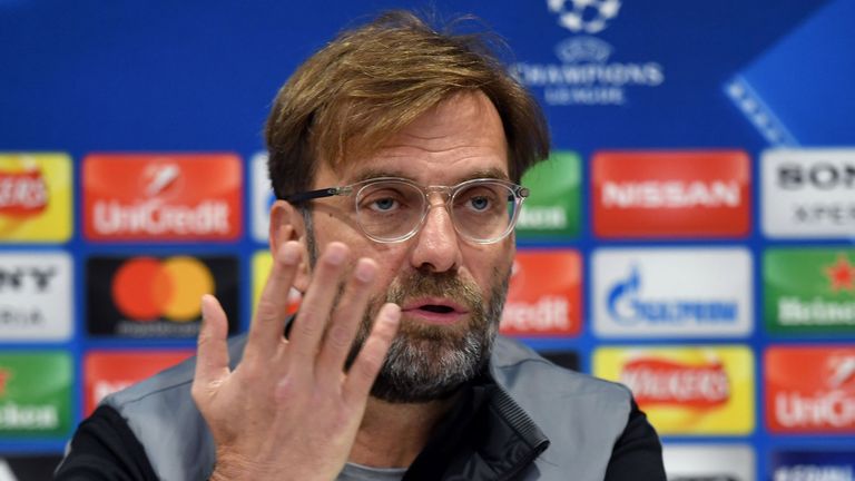 Jurgen Klopp gives a press conference at Anfield ahead of Liverpool's Champions League Round of 16 second leg against FC Porto