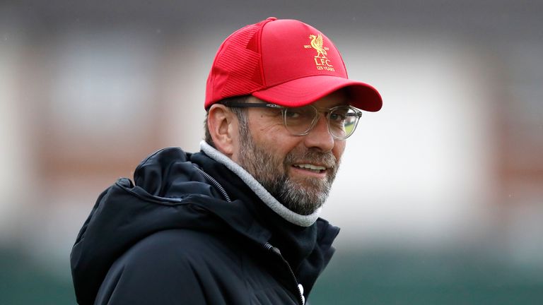 Jurgen Klopp during training session at Melwood ahead of Liverpool's UEFA Champions League Round of 16 tie with FC Porto