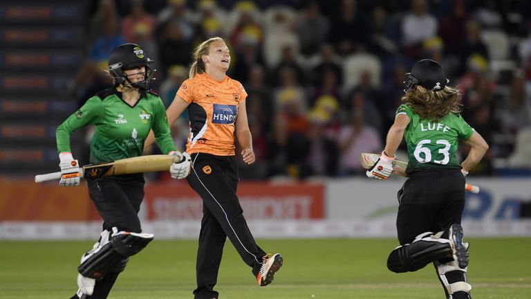 Katie George took three wickets in three innings during the 2017 Women's cricket super league