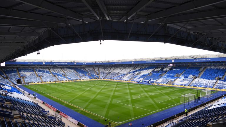 A general view inside the King Power Stadium prior to the the Emirates FA Cup Quarter Final between Leicester City and Chelsea