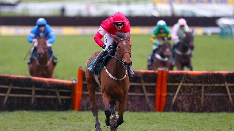 Laurina ridden by jockey Paul Townend on his way to winning the Trull House Stud Mares Novices' Hurdle 