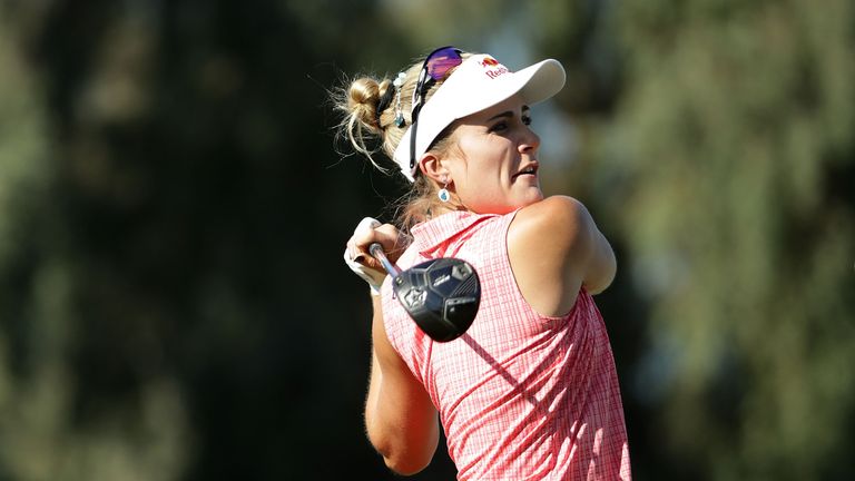 during a pro am ahead of the ANA Inspiration at Mission Hills Country Club on March 28, 2018 in Rancho Mirage, California.
