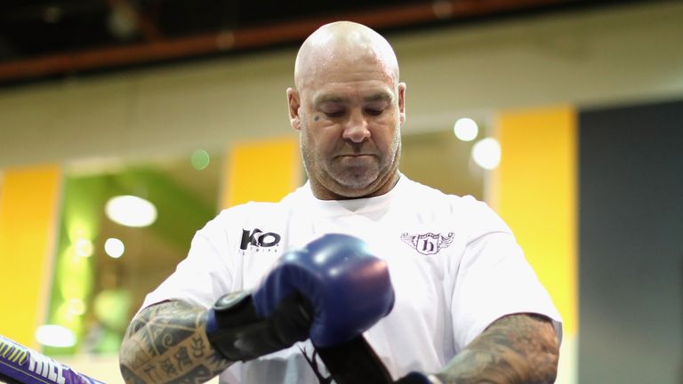Lucas Browne during a Dilian Whyte and Lucas Browne Media work out at The Third Space on March 20, 2018 in London, England.