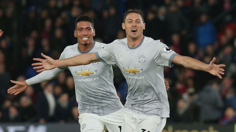 Chris Smalling scored as Manchester United came from behind to beat Crystal Palace