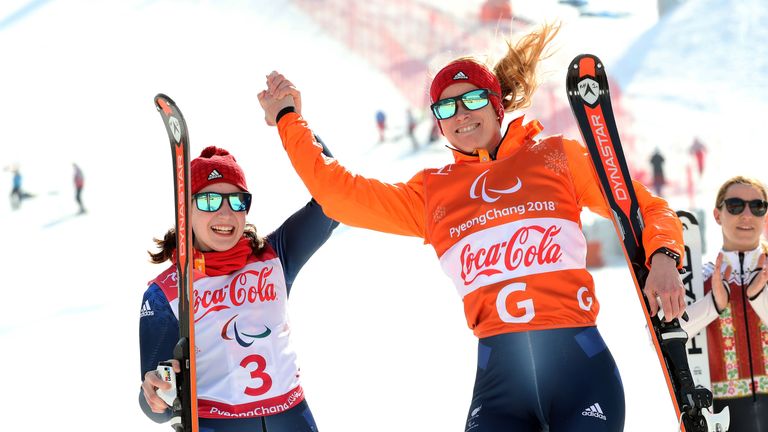 Menna Fitzpatrick and Jen Kehoe have won their third medal at the 2018 Winter Paralympics