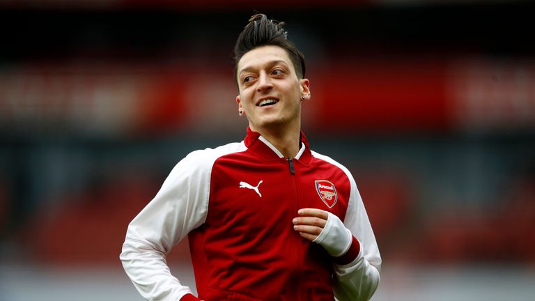 Mesut Ozil set up Arsenal's opener against Watford