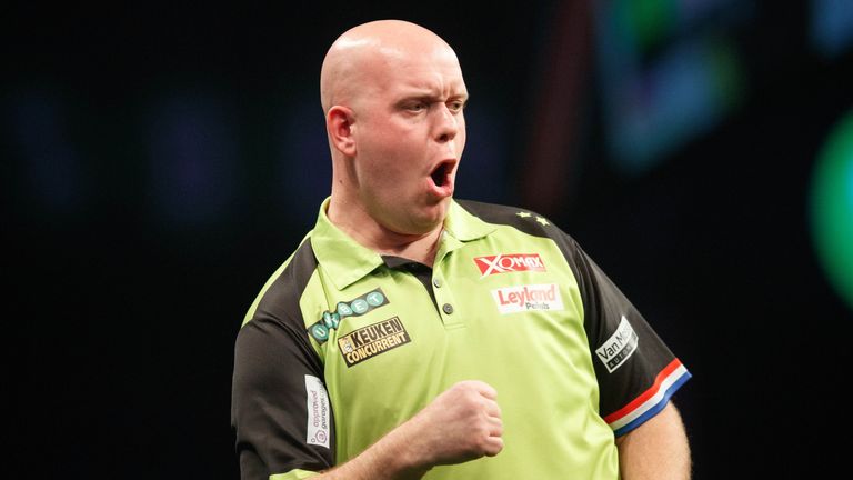 The Unibet Premier League at The SSE Hydro in Glasgow from the game between Michael van Gerwen and Michael Smith.