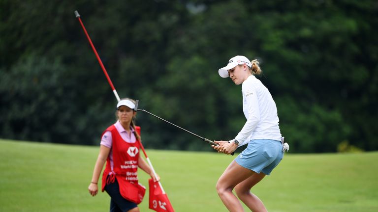 Nelly Korda during the final round of the HSBC Women's World Championship at Sentosa Golf Club on March 4, 2018 in Singapore.