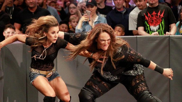 Mickie James was unable to escape the wrath of Nia Jax