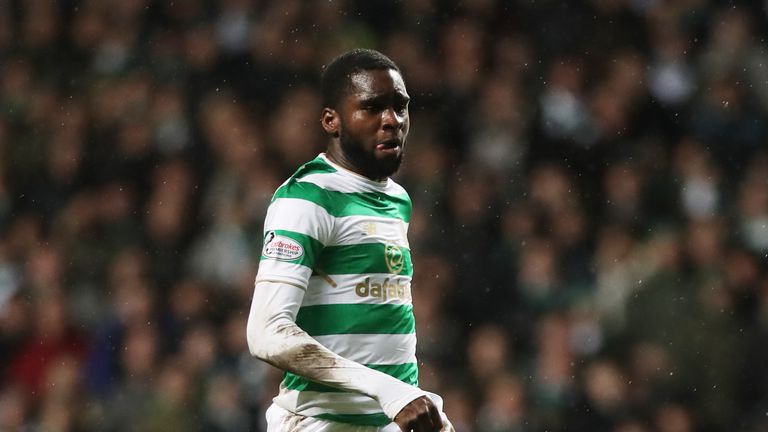 GLASGOW, SCOTLAND - JANUARY 30:  Odsonne Edouard of Celtic controls the ball during the Scottish Premier League match between Celtic and Heart of Midlothian at Celtic Park on January 30, 2018 in Glasgow, Scotland. (Photo by Ian MacNicol/Getty Images)